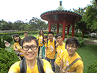CUHK green buddies lead green campus tours for participants (Photo Credit: Mr Gary Chan)